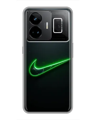 Чехол для Realme GT3 с картинкой «Неоновый контур Nike» Чехол для Realme GT3 с картинкой «Неоновый контур Nike»