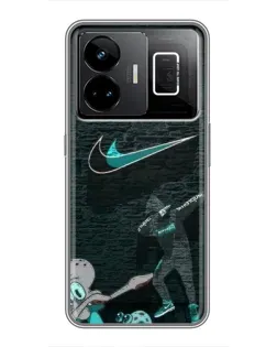 Чехол для Realme GT3 с картинкой «Спортивный арт Nike»