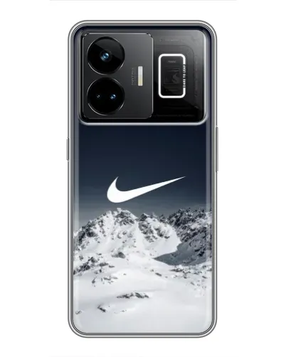 Чехол для Realme GT3 с картинкой «Nike — зимние горы» Чехол для Realme GT3 с картинкой «Nike — зимние горы»