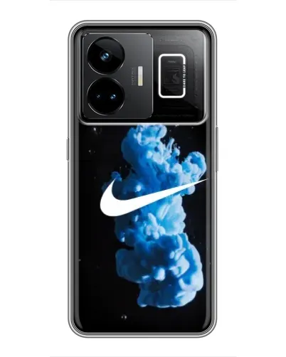 Чехол для Realme GT3 с картинкой «Nike и синий дым» Чехол для Realme GT3 с картинкой «Nike и синий дым»