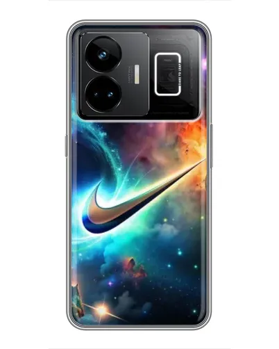 Чехол для Realme GT3 с картинкой «Космический Nike Swoosh» Чехол для Realme GT3 с картинкой «Космический Nike Swoosh»