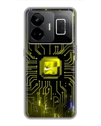 Чехол для Realme GT3 с картинкой «Nike — золотая искра» Чехол для Realme GT3 с картинкой «Nike — золотая искра»