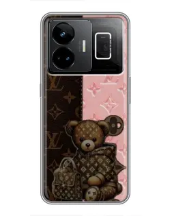 Чехол для Realme GT3 с картинкой «Мишка в стиле LV» Чехол для Realme GT3 с картинкой «Мишка в стиле LV»