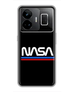 Чехол для Realme GT3 с картинкой «NASA — классика Red Blue»