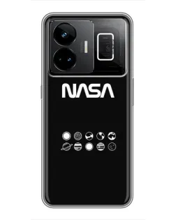 Чехол для Realme GT3 с картинкой «NASA — технический принт»