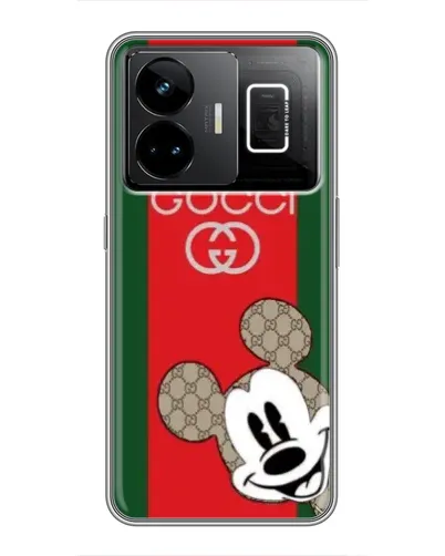 Чехол для Realme GT3 с картинкой «Gucci — полосы и Микки» Чехол для Realme GT3 с картинкой «Gucci — полосы и Микки»