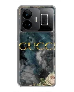 Чехол для Realme GT3 с картинкой «Абстрактные цветы Gucci» Чехол для Realme GT3 с картинкой «Абстрактные цветы Gucci»