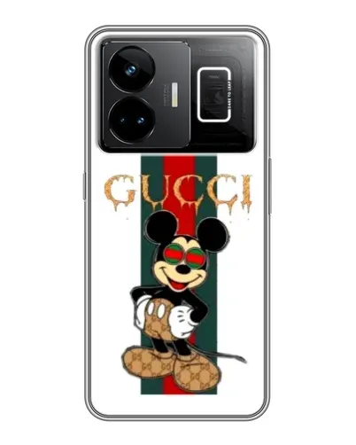 Чехол для Realme GT3 с картинкой «Микки Маус Gucci — полосы» Чехол для Realme GT3 с картинкой «Микки Маус Gucci — полосы»