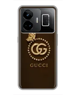 Чехол для Realme GT3 с картинкой «Gucci — золотая бабочка» Чехол для Realme GT3 с картинкой «Gucci — золотая бабочка»