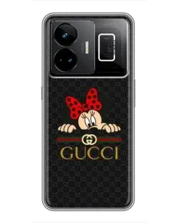 Чехол для Realme GT3 с картинкой «Минни Маус Gucci — черный» Чехол для Realme GT3 с картинкой «Минни Маус Gucci — черный»