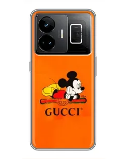 Чехол для Realme GT3 с картинкой «Микки Маус Gucci — оранж» Чехол для Realme GT3 с картинкой «Микки Маус Gucci — оранж»