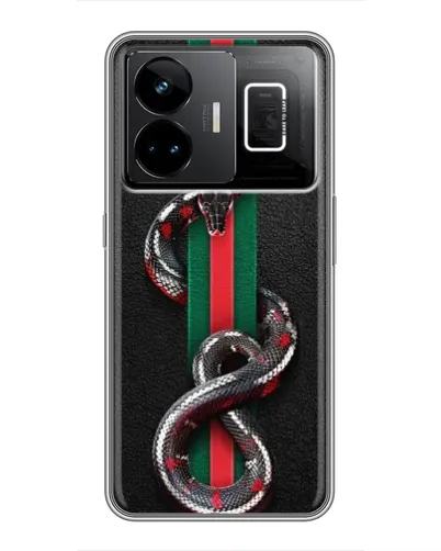 Чехол для Realme GT3 с картинкой «Gucci — змея на полосе» Чехол для Realme GT3 с картинкой «Gucci — змея на полосе»