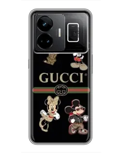 Чехол для Realme GT3 с картинкой «Gucci — герои Disney и монограмма» Чехол для Realme GT3 с картинкой «Gucci — герои Disney и монограмма»