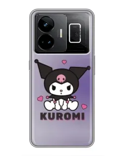 Чехол для Realme GT3 с картинкой «Kuromi — фиолетовый арт»