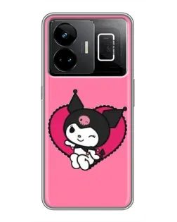 Чехол для Realme GT3 с картинкой «Kuromi — любовь в сердце»