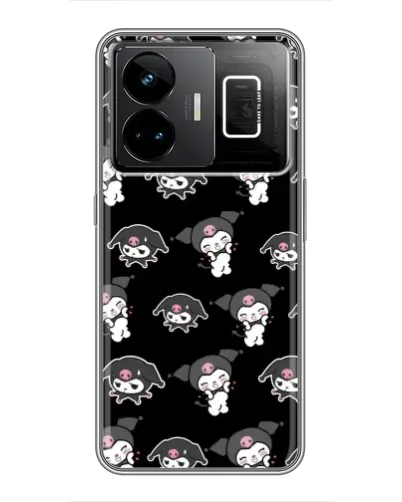 Чехол для Realme GT3 с картинкой «Черный паттерн Kuromi» Чехол для Realme GT3 с картинкой «Черный паттерн Kuromi»