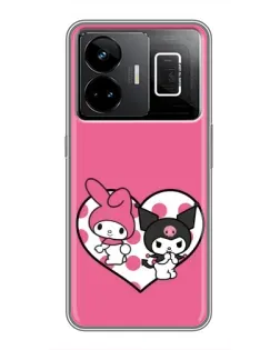 Чехол для Realme GT3 с картинкой «Kuromi и My Melody»