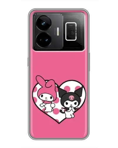Чехол для Realme GT3 с картинкой «Kuromi и My Melody» Чехол для Realme GT3 с картинкой «Kuromi и My Melody»