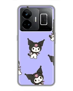 Чехол для Realme GT3 с картинкой «Паттерн с Kuromi»