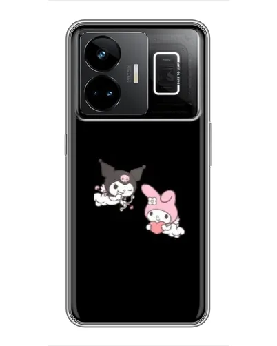 Чехол для Realme GT3 с картинкой «My Melody и Kuromi» Чехол для Realme GT3 с картинкой «My Melody и Kuromi»