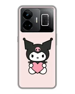Чехол для Realme GT3 с картинкой «Kuromi и сердце»