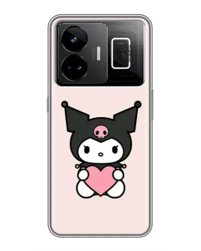 Чехол для Realme GT3 с картинкой «Kuromi и сердце» Чехол для Realme GT3 с картинкой «Kuromi и сердце»