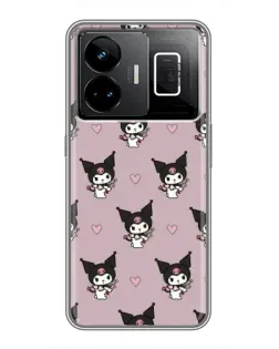 Чехол для Realme GT3 с картинкой «Kuromi — ночной сон»