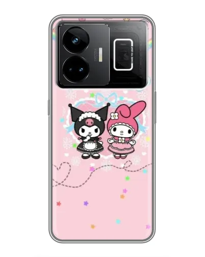 Чехол для Realme GT3 с картинкой «My Melody и Kuromi» Чехол для Realme GT3 с картинкой «My Melody и Kuromi»