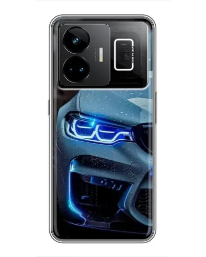 Чехол для Realme GT3 с картинкой «Взгляд BMW с синими фарами»