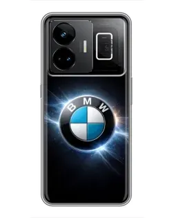Чехол для Realme GT3 с картинкой «BMW — неоновое сияние»
