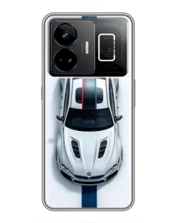 Чехол для Realme GT3 с картинкой «Вид сверху — BMW M»