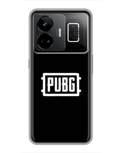 Чехол для Realme GT3 с картинкой «Лого BMW — металлический блеск»