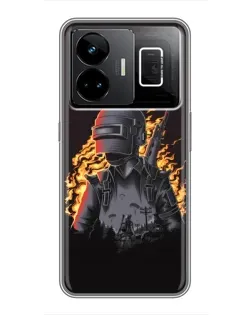 Чехол для Realme GT3 с картинкой «PUBG — огненный силуэт» Чехол для Realme GT3 с картинкой «PUBG — огненный силуэт»