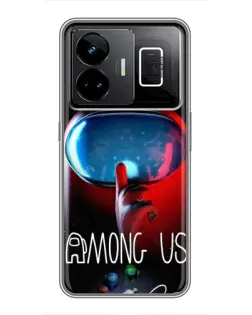 Чохол для Realme GT3 з картинкою «Червоний імпостер — макро» Чохол для Realme GT3 з картинкою «Червоний імпостер — макро»