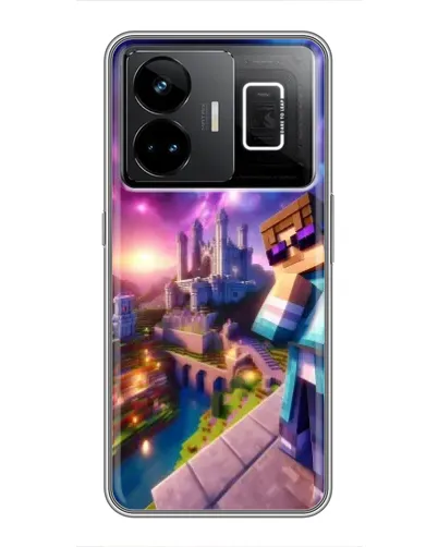 Чехол для Realme GT3 с картинкой «Стив и космос»