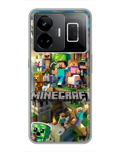 Чехол для Realme GT3 с картинкой «Замок Minecraft»