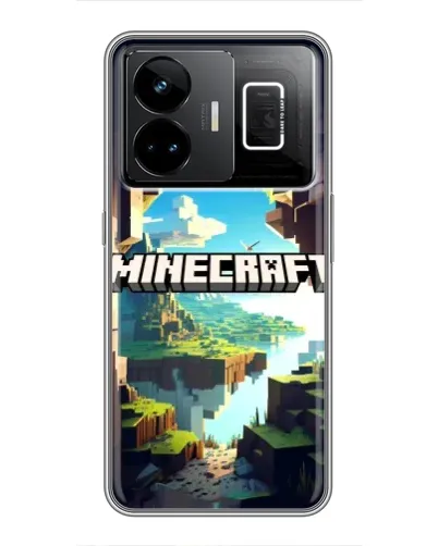 Чехол для Realme GT3 с картинкой «Пещера Майнкрафт»
