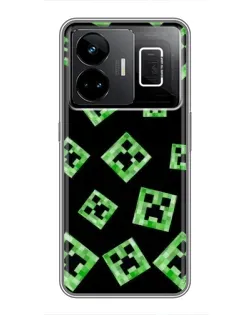 Чохол для Realme GT3 з картинкою «Паттерн з кріперами» Чохол для Realme GT3 з картинкою «Паттерн з кріперами»
