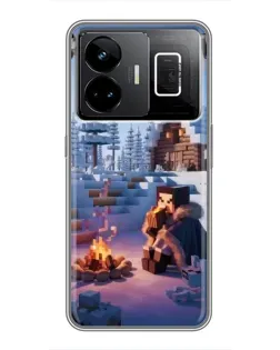 Чохол для Realme GT3 з картинкою «Зимовий Minecraft» Чохол для Realme GT3 з картинкою «Зимовий Minecraft»