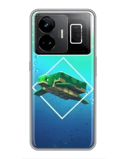 Чохол для Realme GT3 з картинкою «Черепаха Minecraft» Чохол для Realme GT3 з картинкою «Черепаха Minecraft»