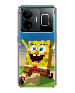 Чохол для Realme GT3 з картинкою «Губка Боб Minecraft» Чохол для Realme GT3 з картинкою «Губка Боб Minecraft»