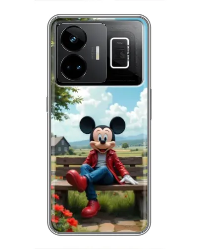 Чехол для Realme GT3 с картинкой «Микки на скамейке» Чехол для Realme GT3 с картинкой «Микки на скамейке»