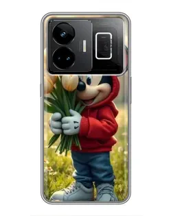 Чехол для Realme GT3 с картинкой «Микки с тюльпанами» Чехол для Realme GT3 с картинкой «Микки с тюльпанами»