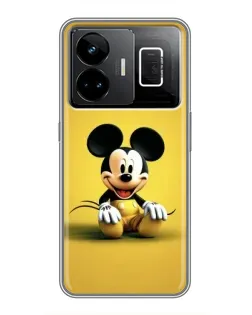 Чехол для Realme GT3 с картинкой «Микки на желтом»