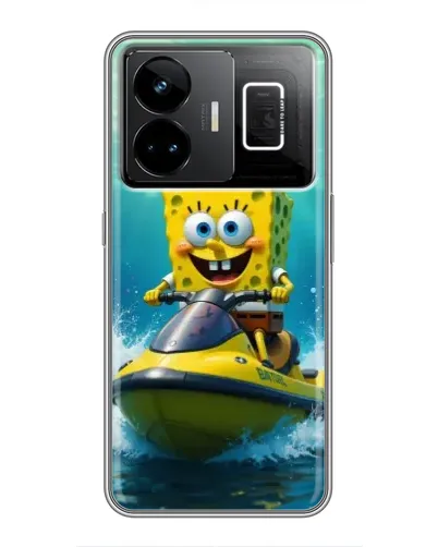 Чехол для Realme GT3 с картинкой «Спанч Боб на гидроцикле» Чехол для Realme GT3 с картинкой «Спанч Боб на гидроцикле»