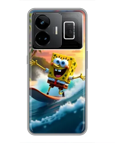 Чехол для Realme GT3 с картинкой «Губка Боб серфингист» Чехол для Realme GT3 с картинкой «Губка Боб серфингист»