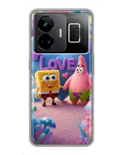 Чехол для Realme GT3 с картинкой «Губка Боб Патрик»