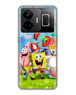 Чехол для Realme GT3 с картинкой «Губка Боб и друзья»