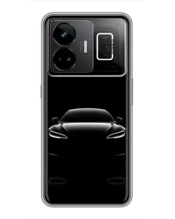 Чехол для Realme GT3 с картинкой «Силуэт Tesla Night»