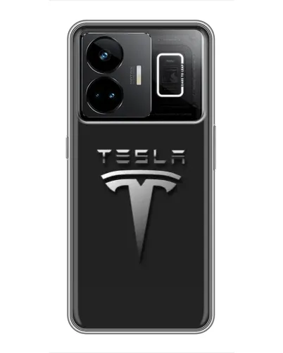 Чехол для Realme GT3 с картинкой «Стальной логотип Tesla» Чехол для Realme GT3 с картинкой «Стальной логотип Tesla»
